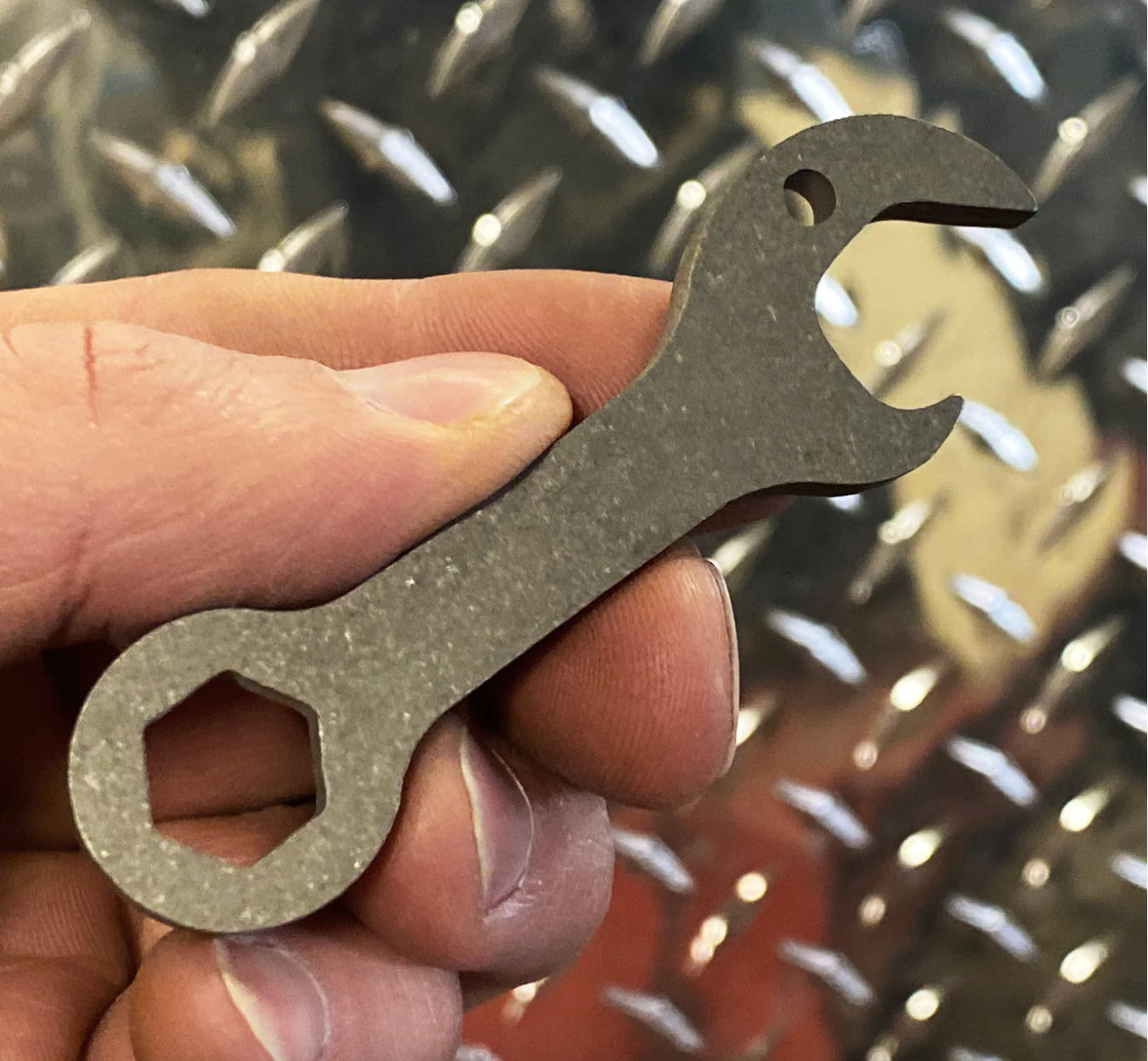 Titanium Bottle Opener and 10mm wrench